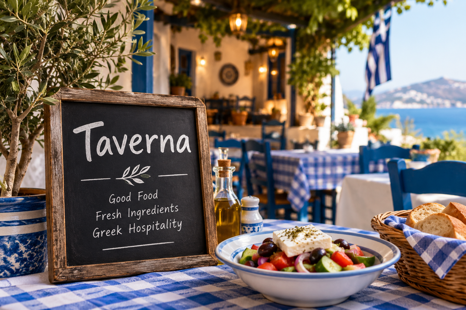 What Does Taverna Mean in a Greek Restaurant Context